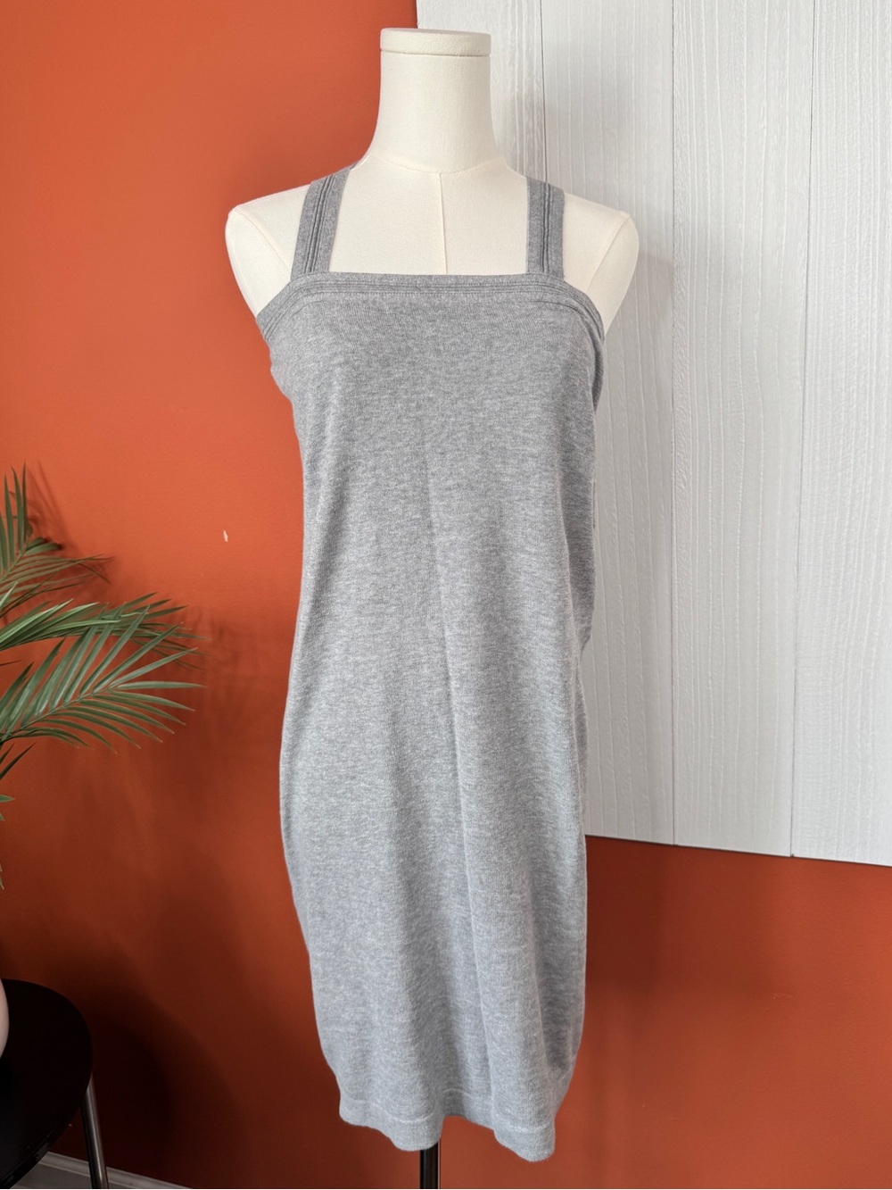 Diesel Vintage Grey Knit Tank Dress | 100% Cotton Y2k View 2